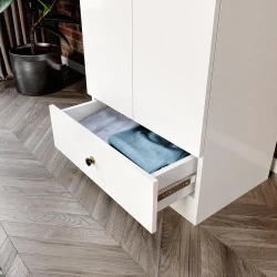 Diamnot 2 Qapılı Paltar Dolabı - Ağ - 4