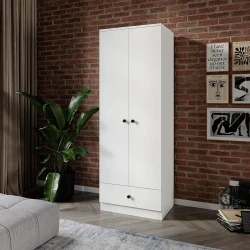 Diamnot 2 Qapılı Paltar Dolabı - Ağ - 2