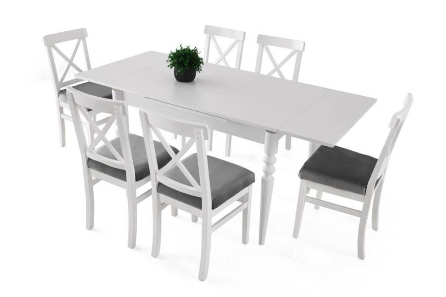 Didim Bahar Açılır Mutfak Masa Sandalye Takımı 80x120 - 4