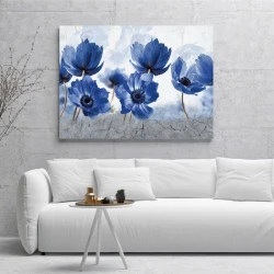 Dijiwork Blue Flowers Kətan Tablo TB1363 - 1