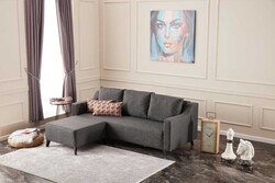 Doğa Yataqlı Açılan Künc Divan Antrasit - Evdebiz (1)