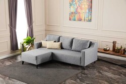 Doğa Yataqlı Açılan Künc Divan Gri - Evdebiz (1)