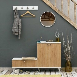 Dokka Dəhliz Dolabı - Meşə/Ağ - Modev