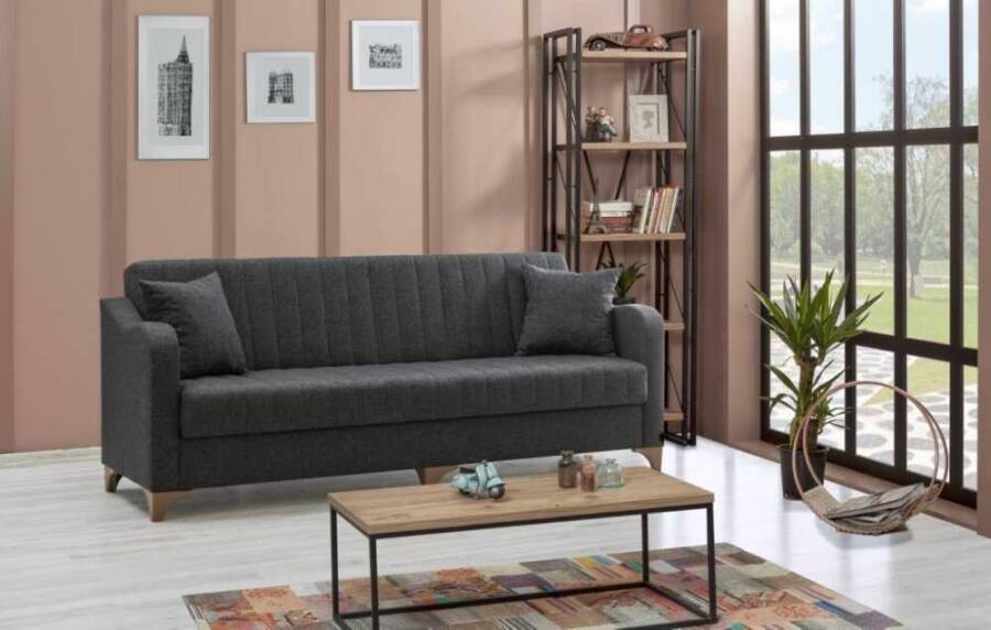Dora 3 Yerli Divan - Tünd Boz - 2
