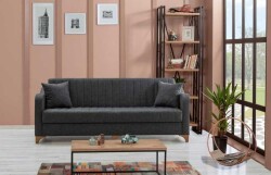 Dora 3 Yerli Divan - Tünd Boz - Decoroom Collection