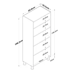 Dorian Çox Məqsədli Dolab 4 Qapılı - Ağ - Ravilla (1)