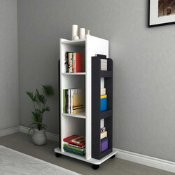 Dorian Kitab Rəfi - Ağ/Antrasit - Modev