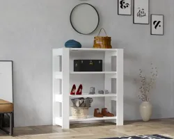 Duplo Ayaqqabı Dolabı - Ağ 