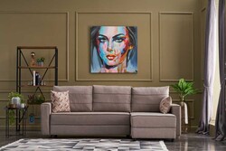 Ece Serisi Yataqlı Açılan Sandıqlı Sağ Künc Krem - Evdebiz