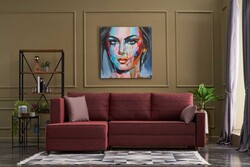 Ece Serisi Yataqlı Açılan Sandıqlı Sol Künc Bordo - Evdebiz