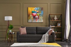 Ece Serisi Yataqlı Açılan Sandıklı Üçlü Antrasit - Evdebiz