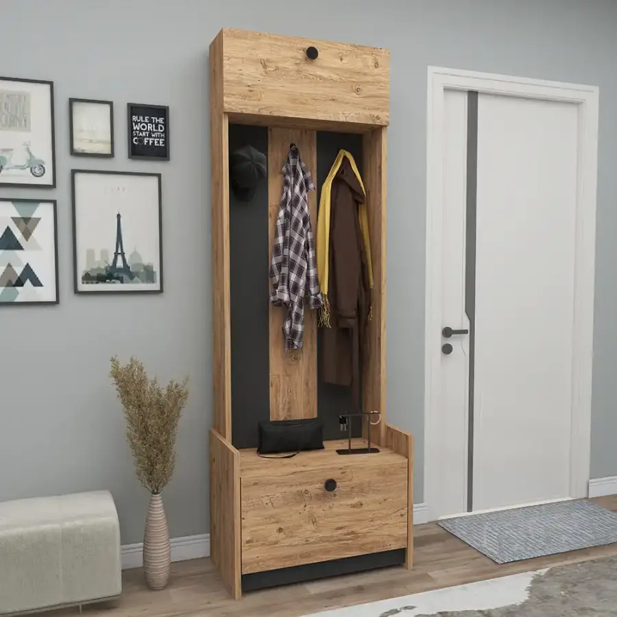 Edessa Dəhliz Dolabı - Meşə/Antrasit - 1