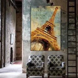 Eiffel Retro Kətan Tablo TB1267 - 1
