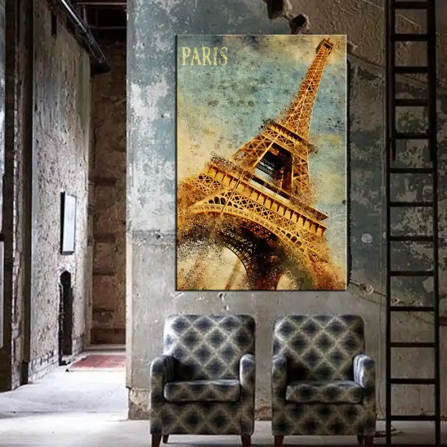 Eiffel Retro Kətan Tablo TB1267 - 1