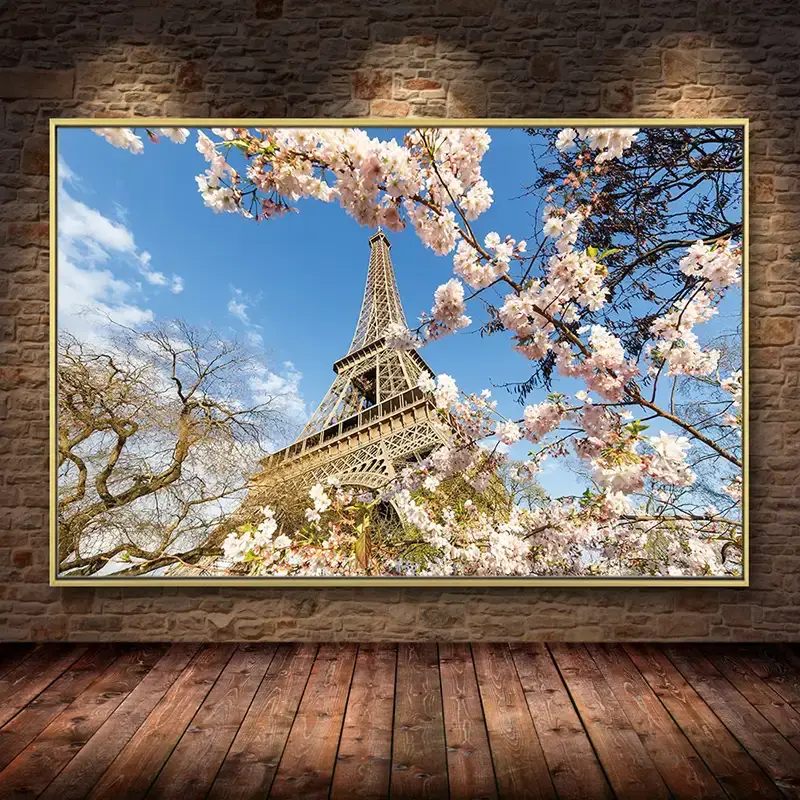 Eiffel Tower Landscape Kətan Tablo TB1460 - 1