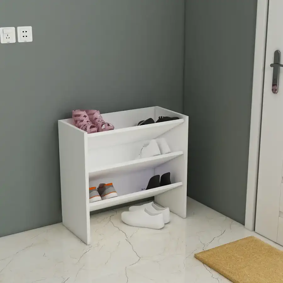 Elarco 2 Yerli Ayaqqabı Dolabı - Ağ - 1