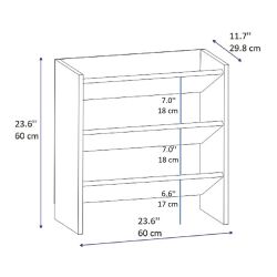Elarco 2 Yerli Ayaqqabı Dolabı - Ağ/Cəviz - 4