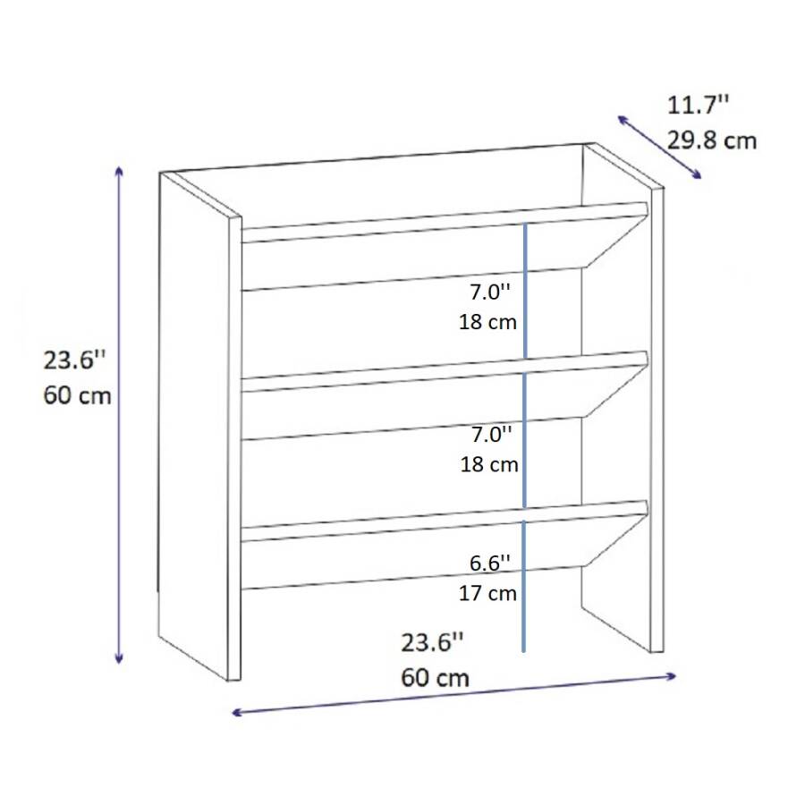 Elarco 2 Yerli Ayaqqabı Dolabı - Ağ/Cəviz - 4