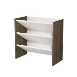 Elarco 2 Yerli Ayaqqabı Dolabı - Ağ/Cəviz - 6