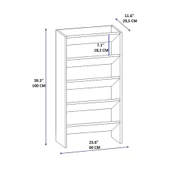 Elarco 4 Yerli Ayaqqabı Dolabı - Ağ - 6