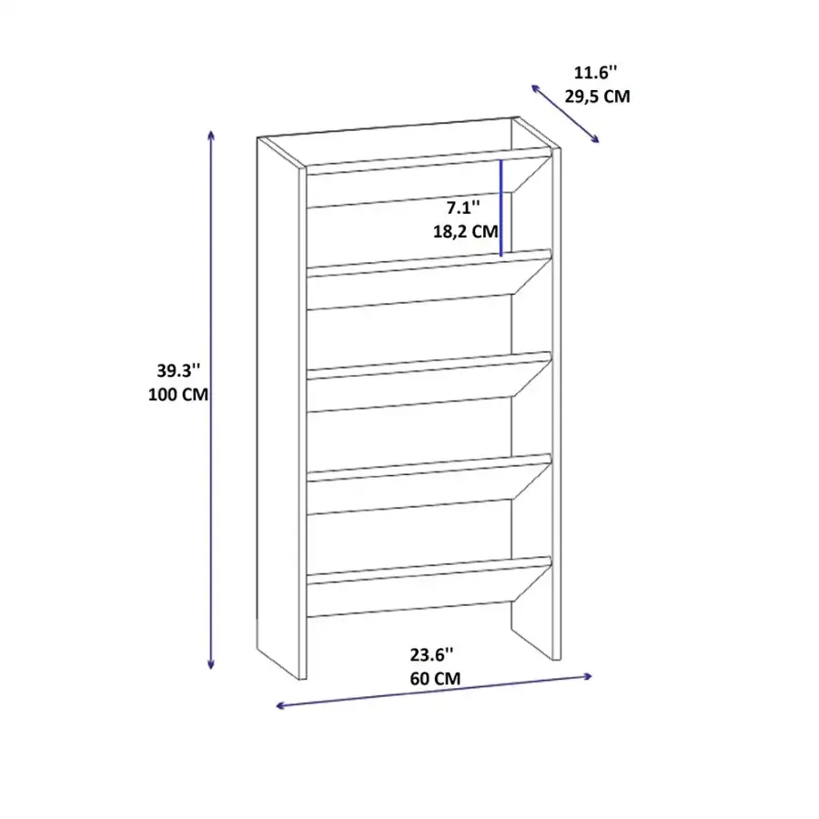 Elarco 4 Yerli Ayaqqabı Dolabı - Cəviz - 4