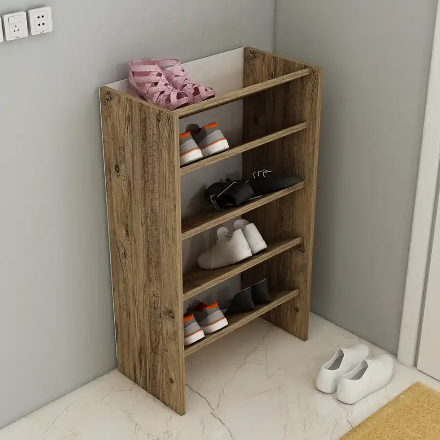 Elarco 4 Yerli Ayaqqabı Dolabı - Cəviz - 3