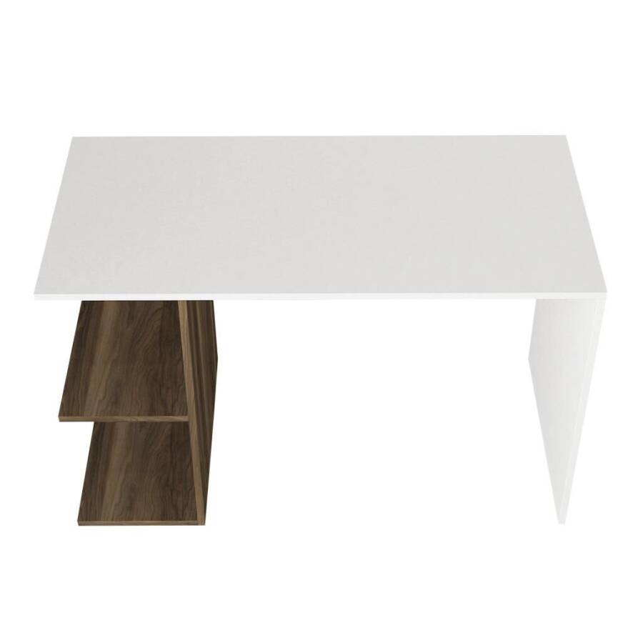 Elegance Çalışma Masası - Ağ/Cəviz - 6
