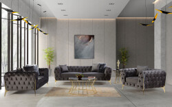 Elegance Divan Dəsti 3+2+1- Antrasit - Eymense (1)