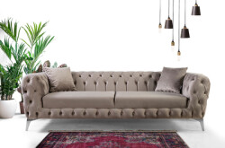 Elegance Divan Dəsti 3+2+1 - Bej - Eymense (1)