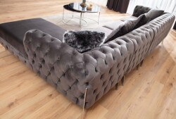 Elegance Piyonlu Dinlenme Künc Divan - Gri - 9