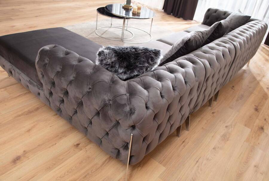 Elegance Piyonlu Dinlenme Künc Divan - Gri - 9