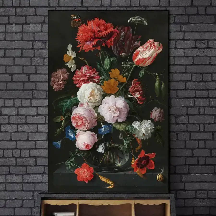 Eleghant Rose Flower Kətan Tablo TB1494 - 3