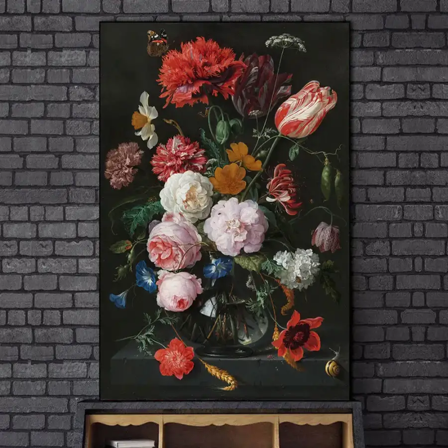 Eleghant Rose Flower Kətan Tablo TB1494 - 6