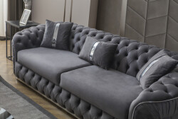 Elite Ikili Koltuk - Gri - Eymense (1)