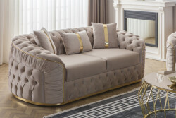 Elite Ikili Koltuk - Krem - Eymense