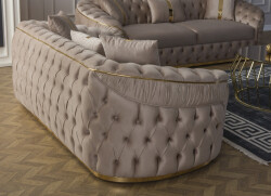 Elite Divan Dəsti 3+2+1 - Krem - Eymense (1)