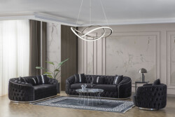 Elite Divan Dəsti 3+2+1 - Siyah - Eymense
