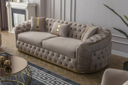 Elite Üç Yerli Divan - Krem - Eymense (1)