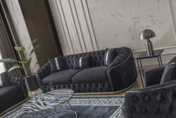 Elite Üç Yerli Divan - Siyah - Eymense (1)