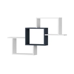 Elvira Divar Rəfi - Ağ/Antrasit - Modev (1)