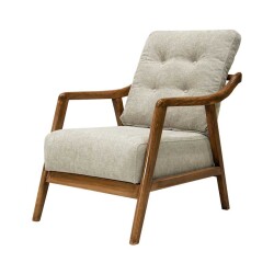 Empoli Tünd Cəviz Ahşap Berjer Kreslo - Qəhvəyi - Zemhome (1)