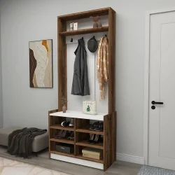 Endrice Dəhliz, Ayaqqabı Dolabı - Meşə/Ağ - 3