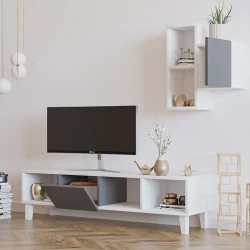 Enez Tv Stend - Ağ/Antrasit - 3