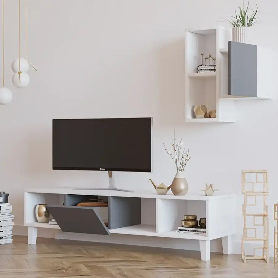 Enez Tv Stend - Ağ/Antrasit - 3