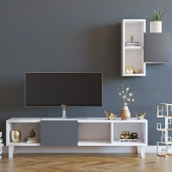 Enez Tv Stend - Ağ/Antrasit 