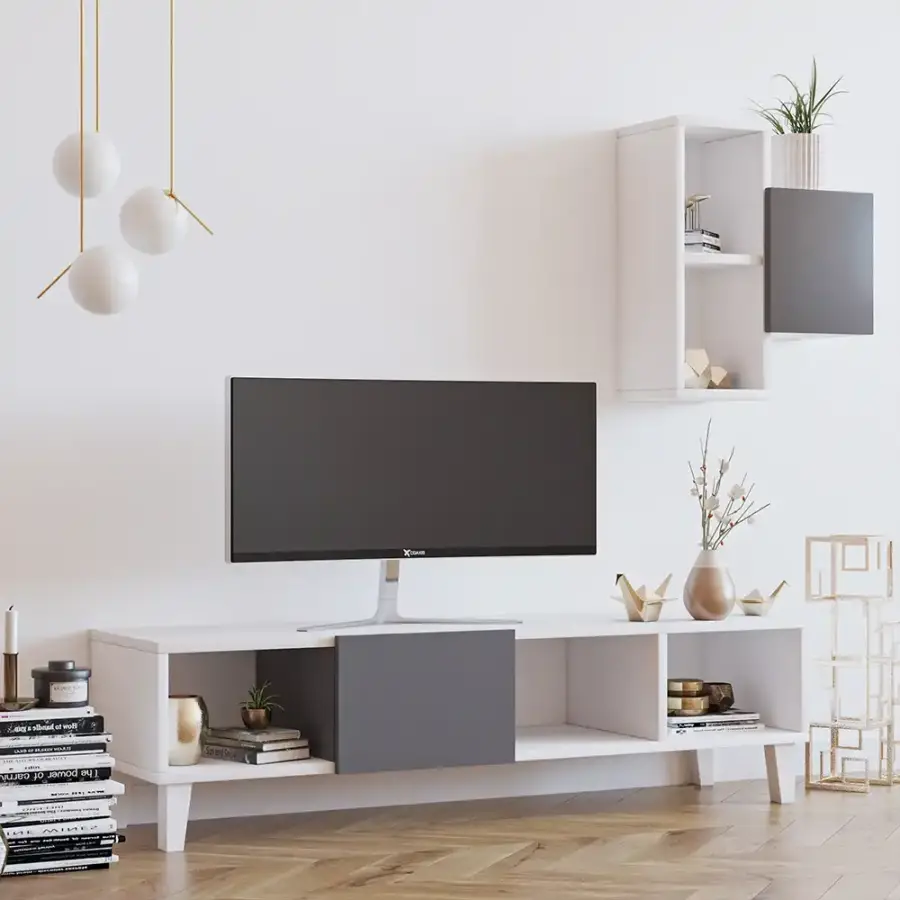 Enez Tv Stend - Ağ/Antrasit - 2