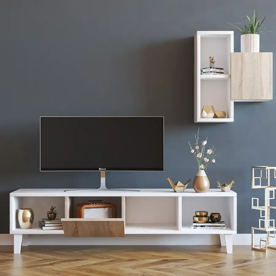Enez Tv Stend - Ağ/Meşə - 2