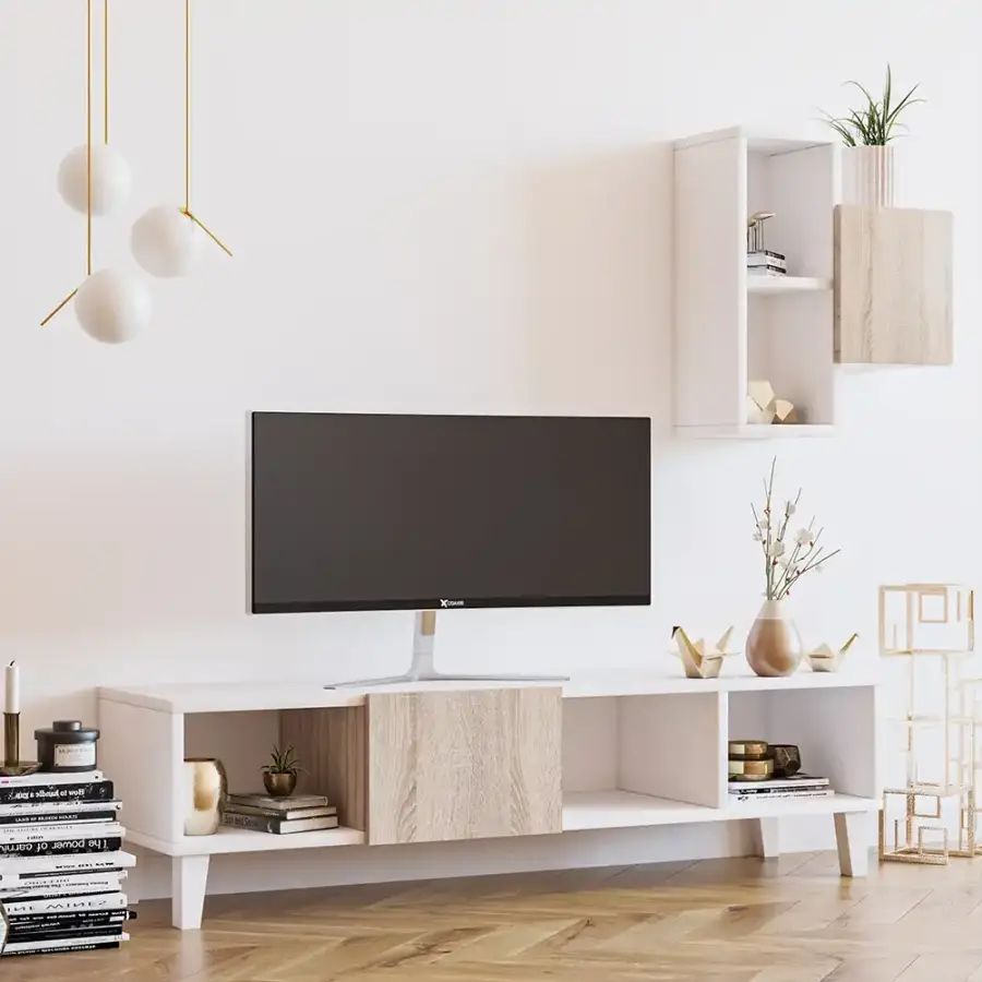 Enez Tv Stend - Ağ/Meşə - 3