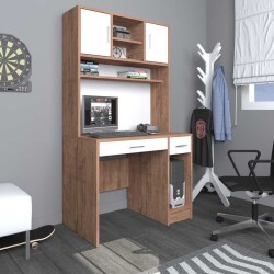 Enzar Çalışma Masası - Cəviz/Ağ - Modev