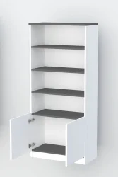 Erdel Kitab Rəfi - Ağ/Antrasit - 5